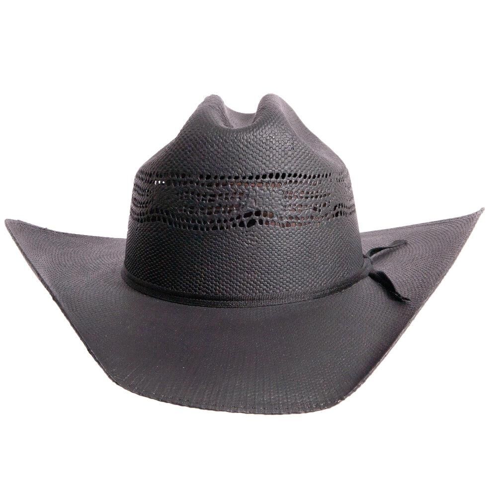 American Hat Makers Men's Bozeman Straw Cowboy Hat in Black