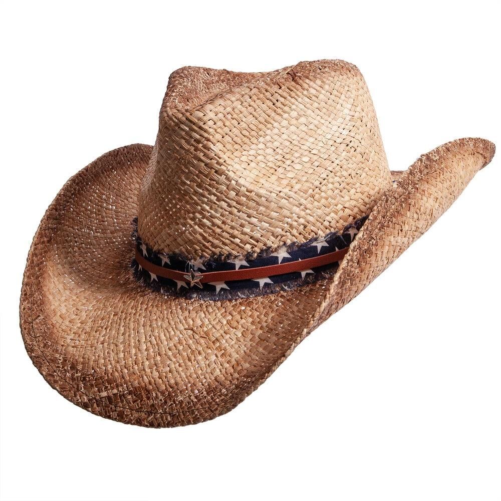 American Hat Makers Women's Dusty Straw Cowgirl Sun Hat in Natural