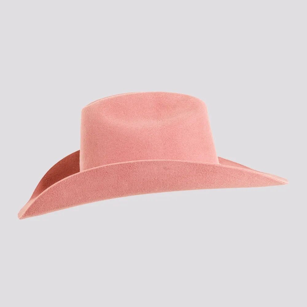 American Hat Makers Women's Cattleman Felt Cowgirl Hat in Soft Pink