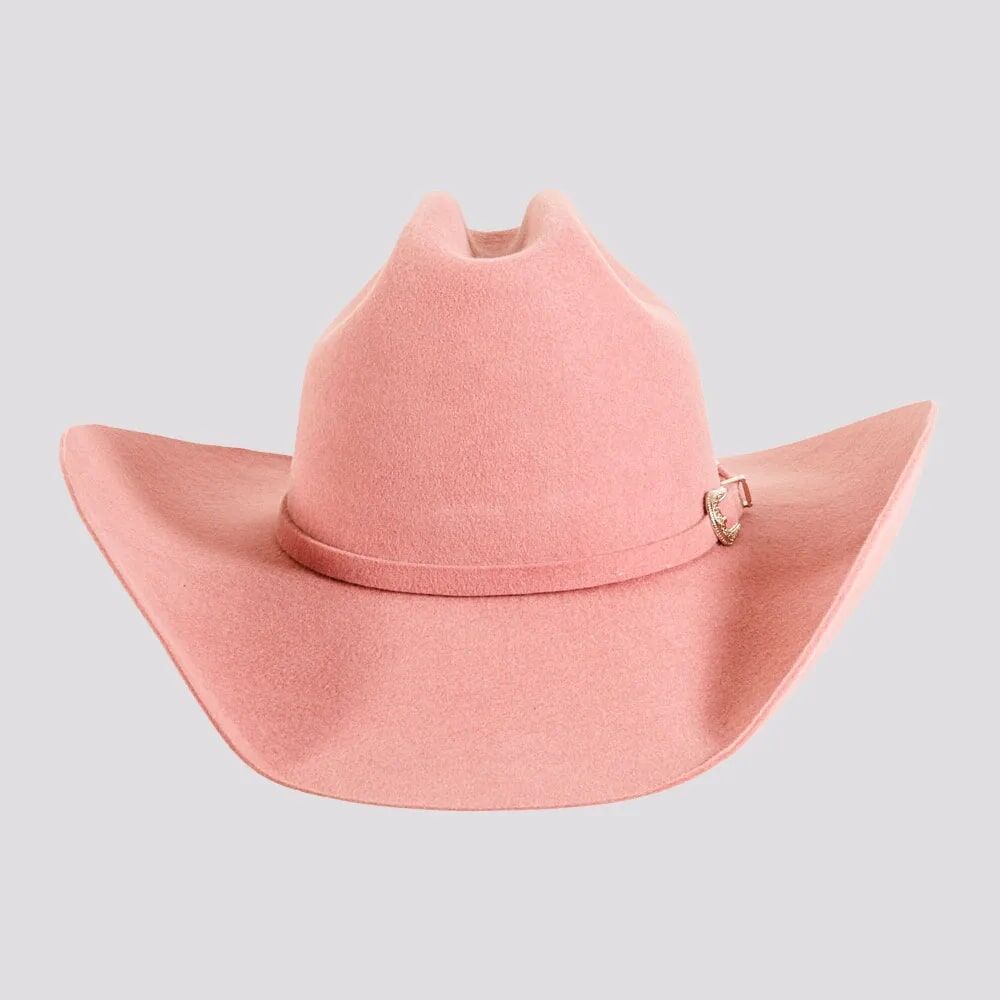 American Hat Makers Women's Cattleman Felt Cowgirl Hat in Soft Pink