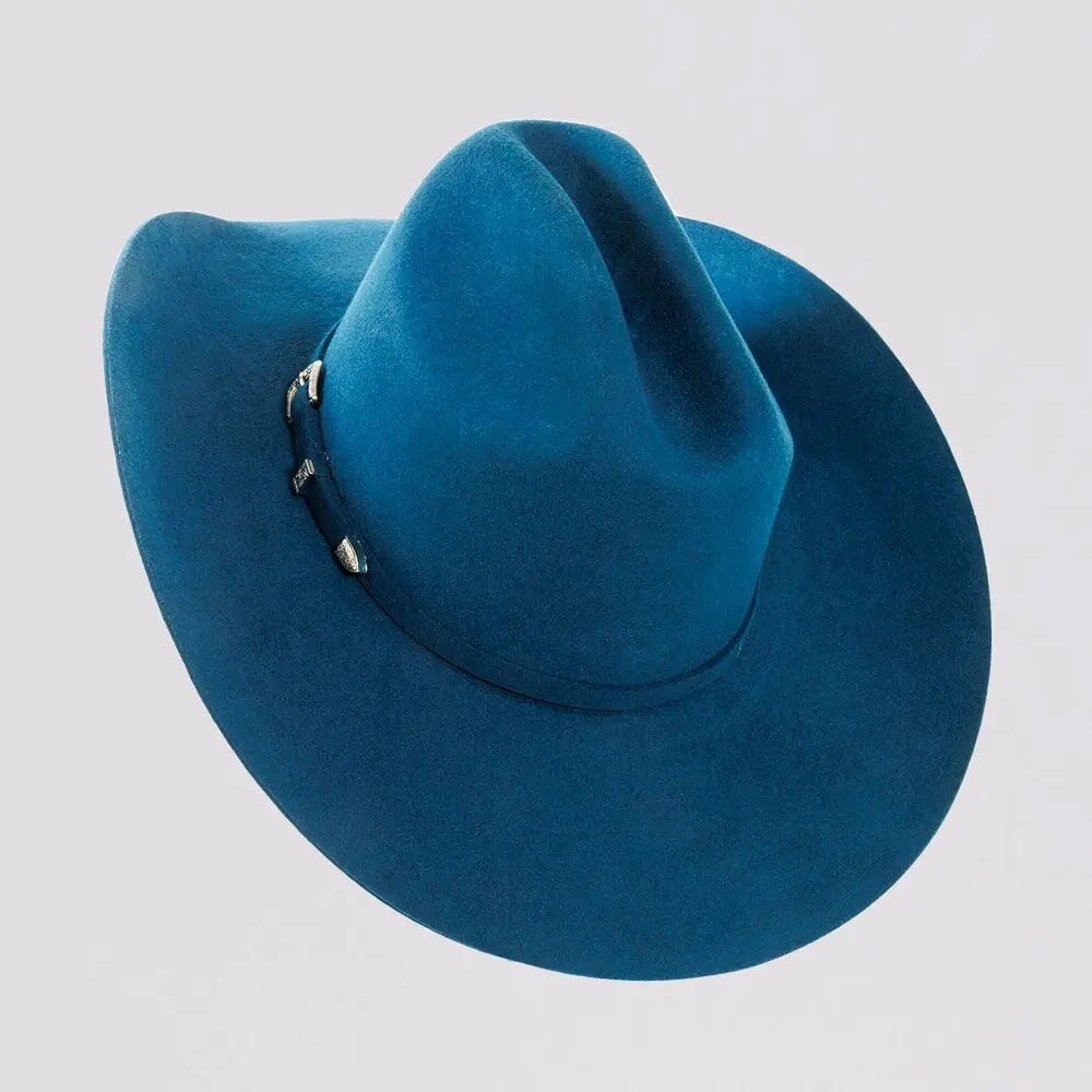 American Hat Makers Women's Cattleman Felt Cowgirl Hat in Sapphire