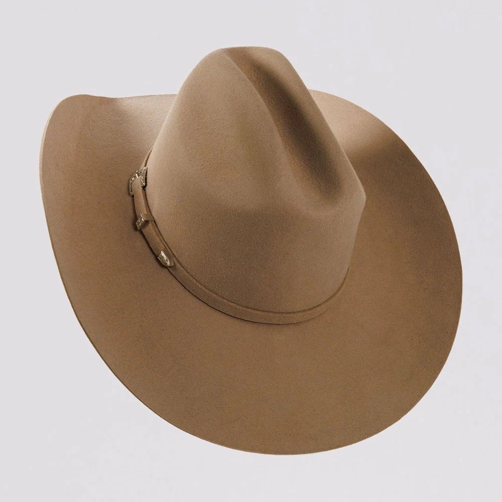 American Hat Makers Men's Cattleman Felt Cowboy Hat in Sand
