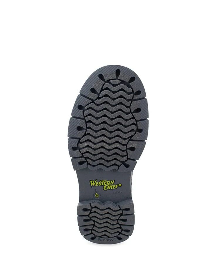 Western Chief Women's Black Sheep Faux Fur Tall Rain Boot in Grey