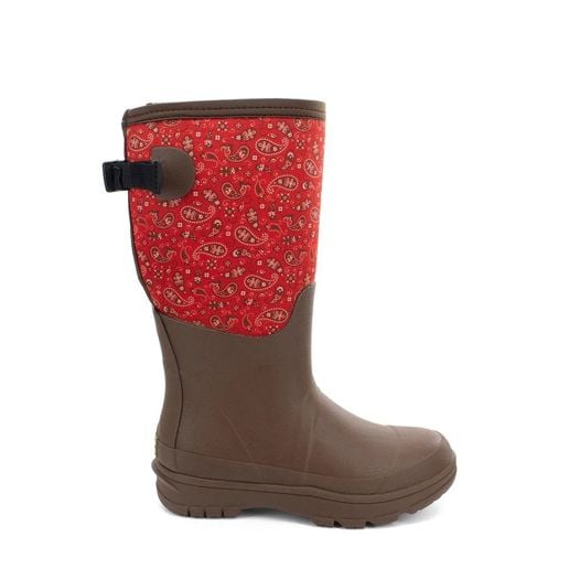 Western Chief Women's Bandana Neoprene Faux Fur Wide Calf Tall