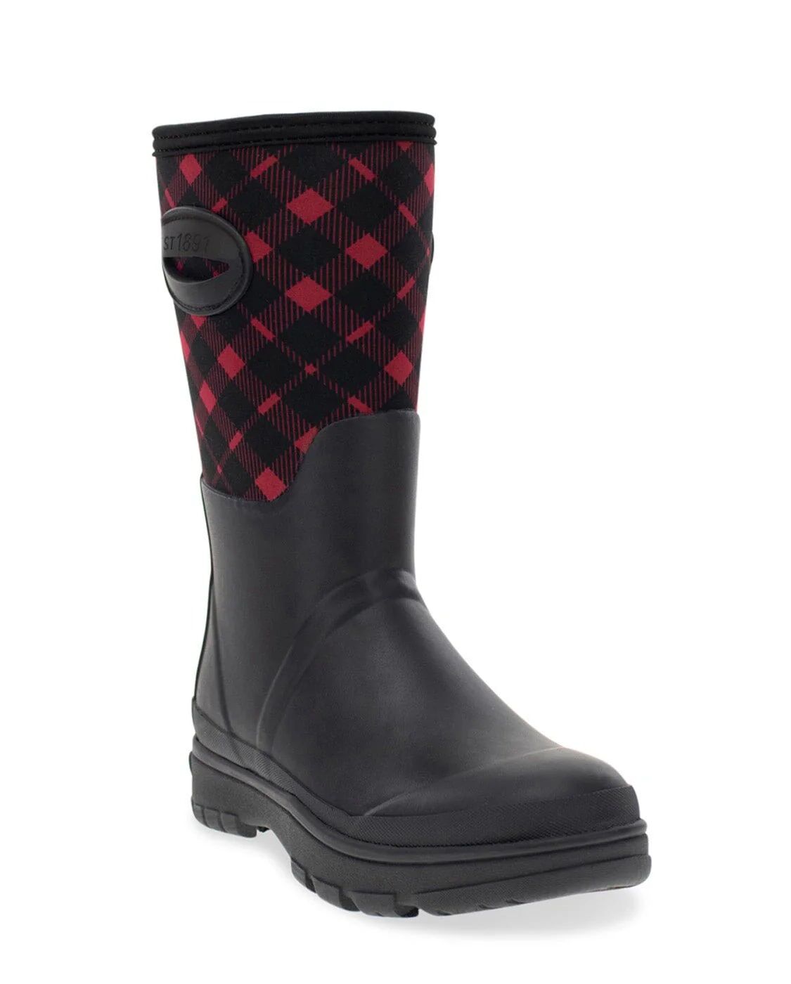 Western Chief Women's Buffalo Check Neoprene Mid Cold Weather Boot 