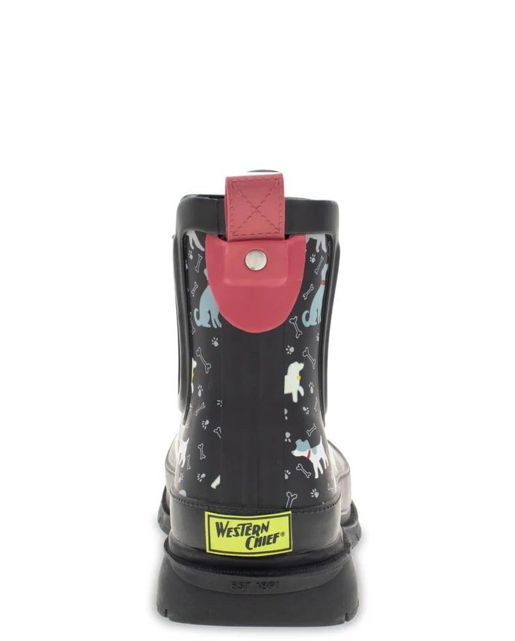 Western Chief Women's Dog Days Chelsea Rain Boot in Black