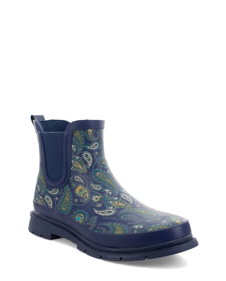 Western Chief Women's Paisley Chelsea Rain Boot in Blue