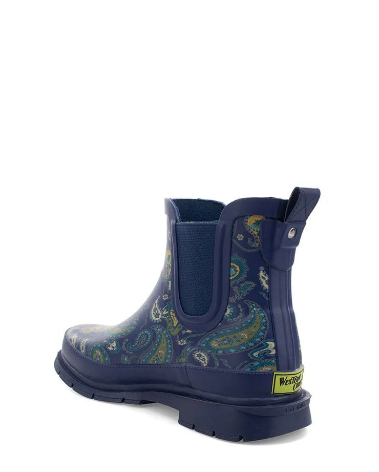 Western Chief Women's Paisley Chelsea Rain Boot in Blue