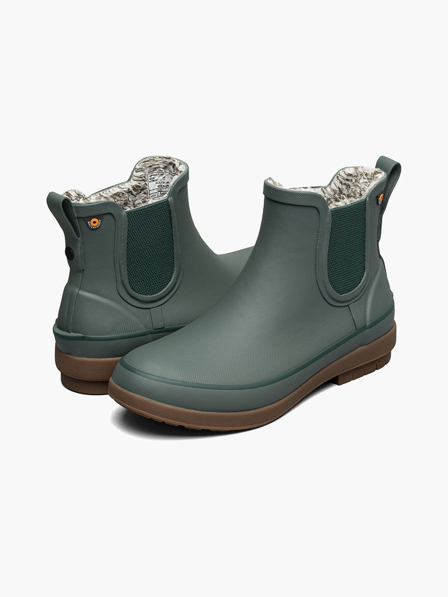 Bogs Women's Amanda Chelsea II Slip On Rain Boots in Spruce