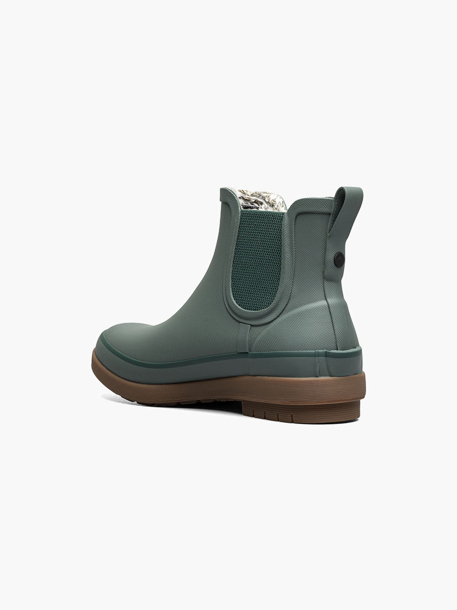 Bogs Women's Amanda Chelsea II Slip On Rain Boots in Spruce