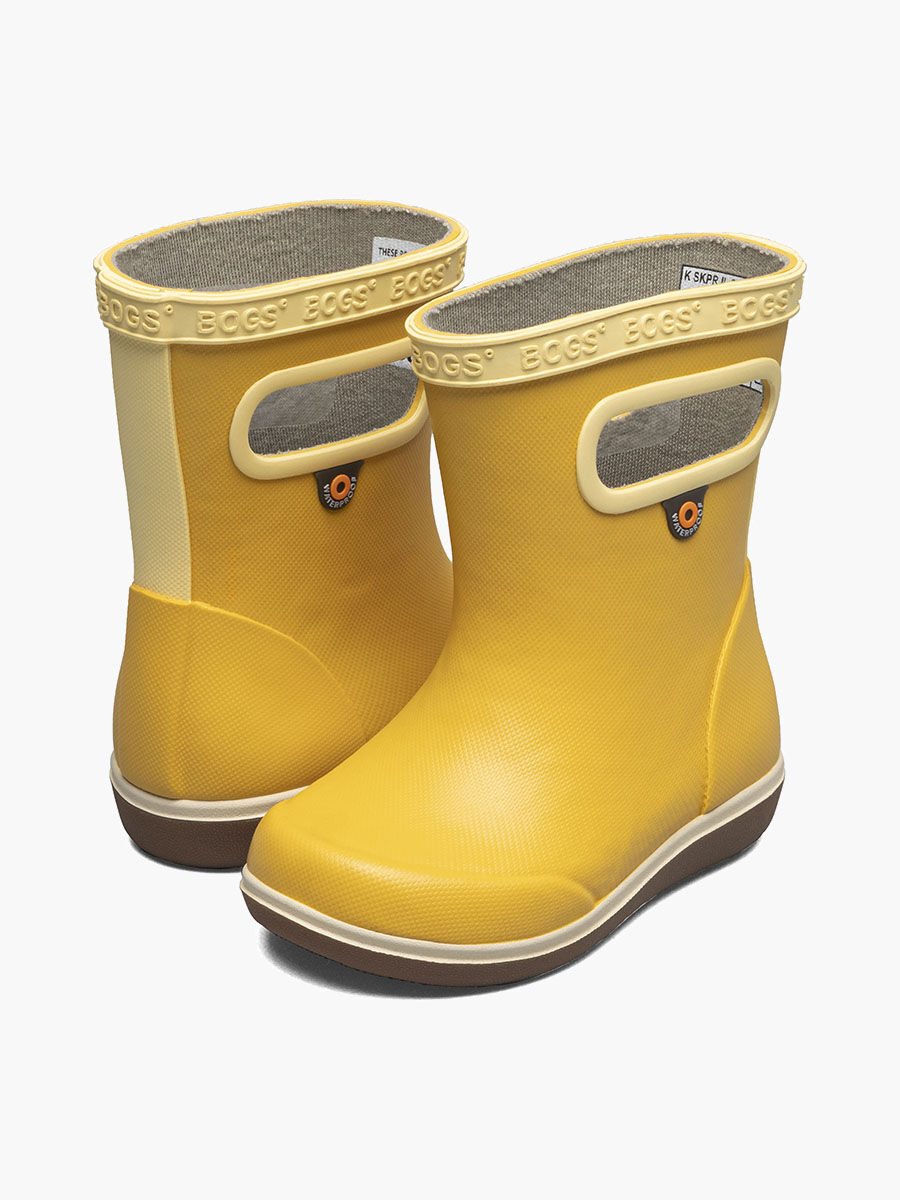 Bogs Kids' Skipper II Solid Rainboots in Mustard