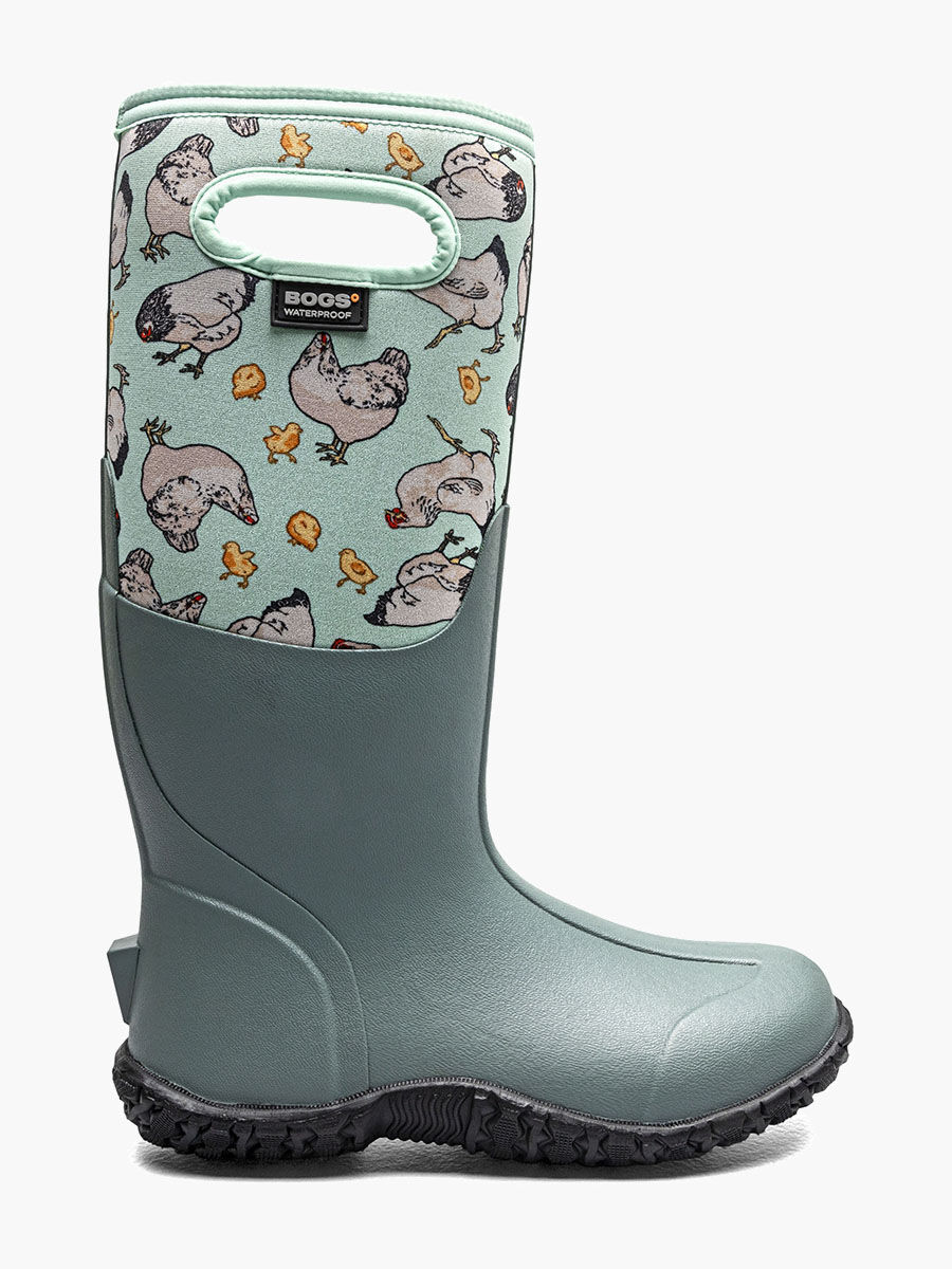 Bogs Women's Mesa Chickens Farm Boots in Aqua