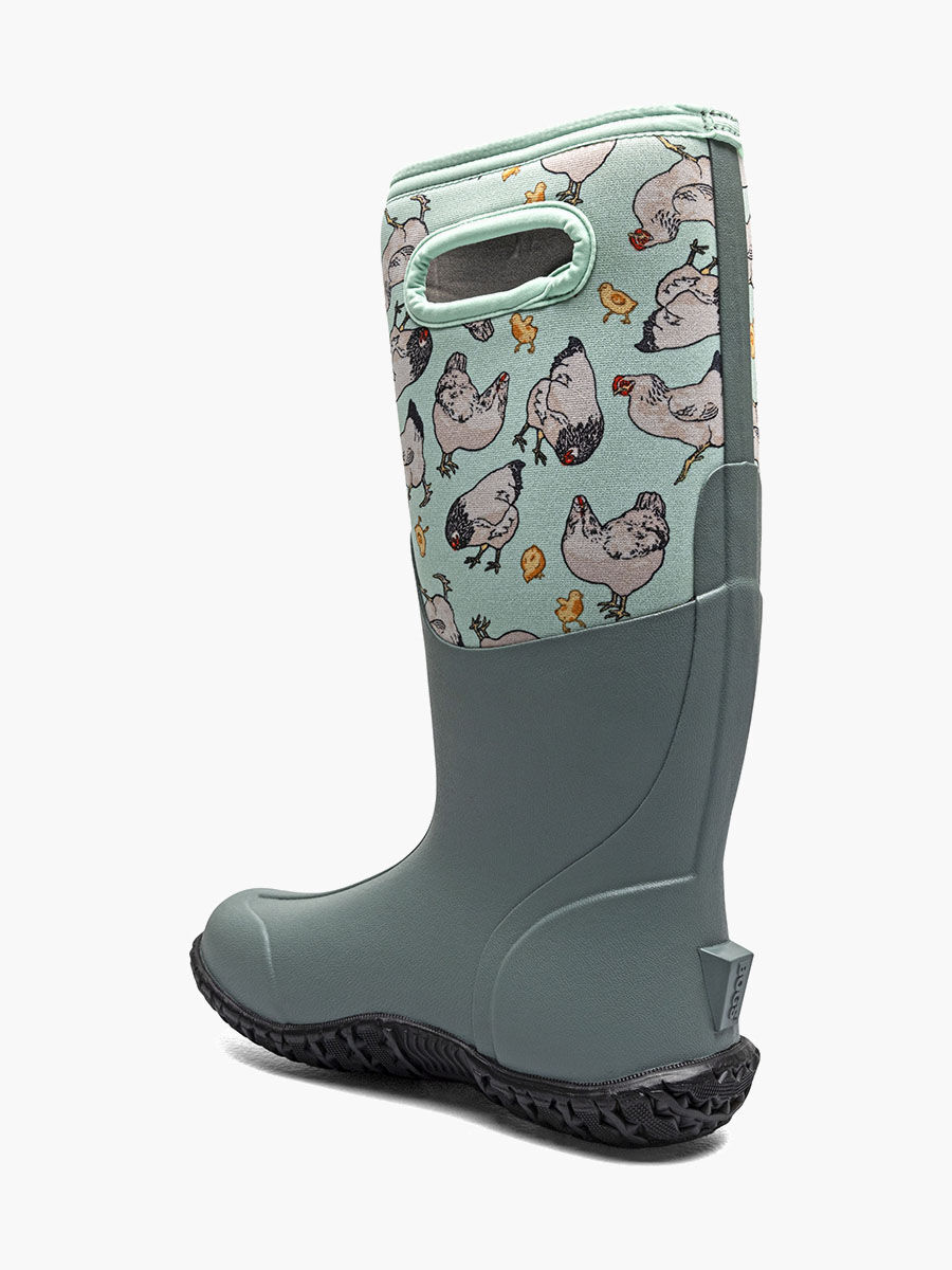 Bogs Women's Mesa Chickens Farm Boots in Aqua