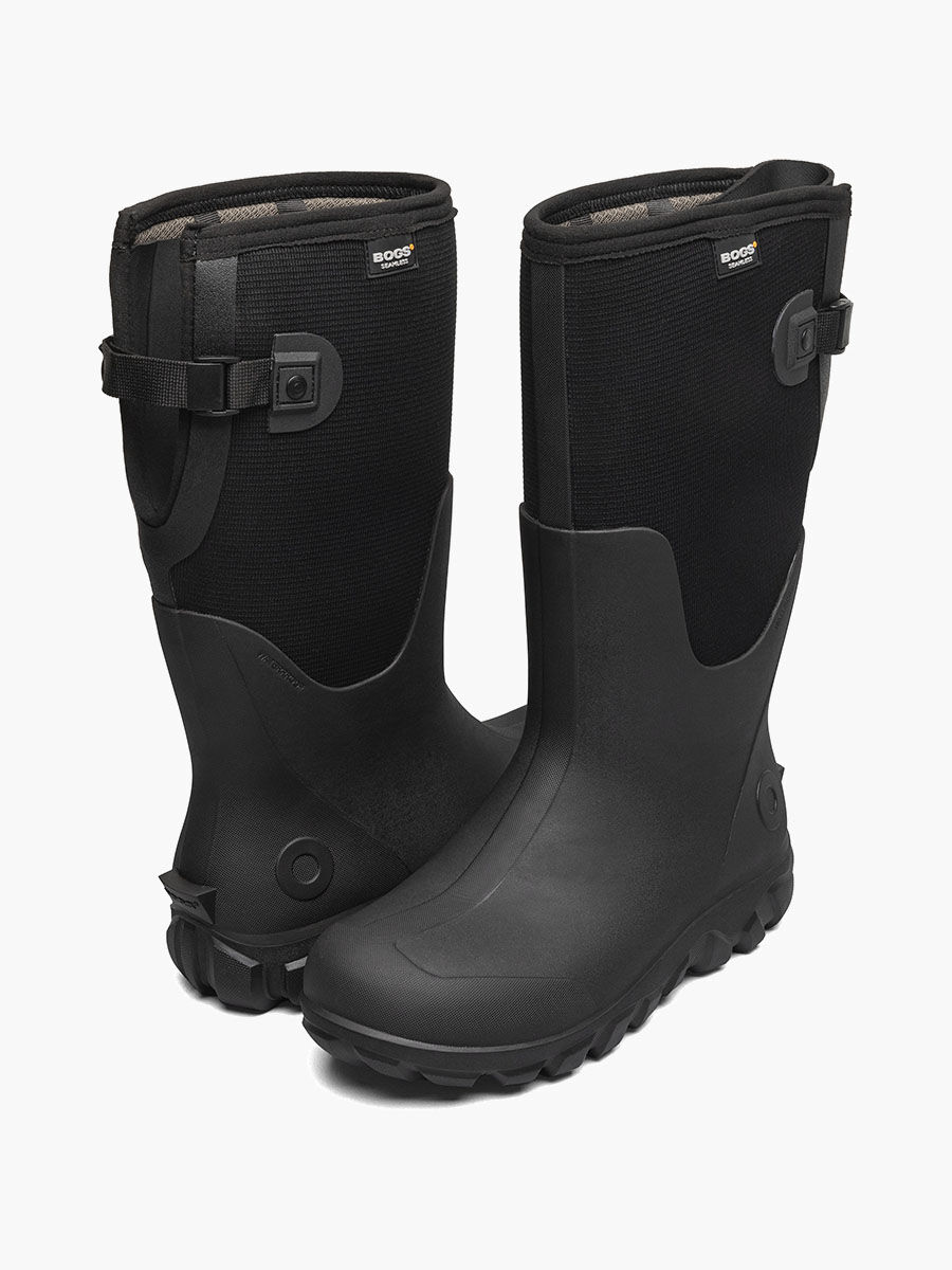 Bogs Men's Classic Seamless Adjustable Calf Farm Boots in Black