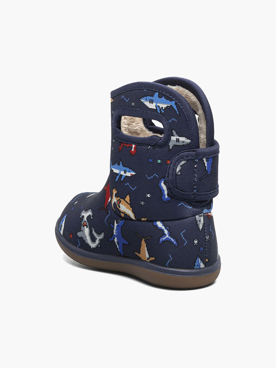 Bogs Kids' Baby Bogs II Pixel Shark Boots