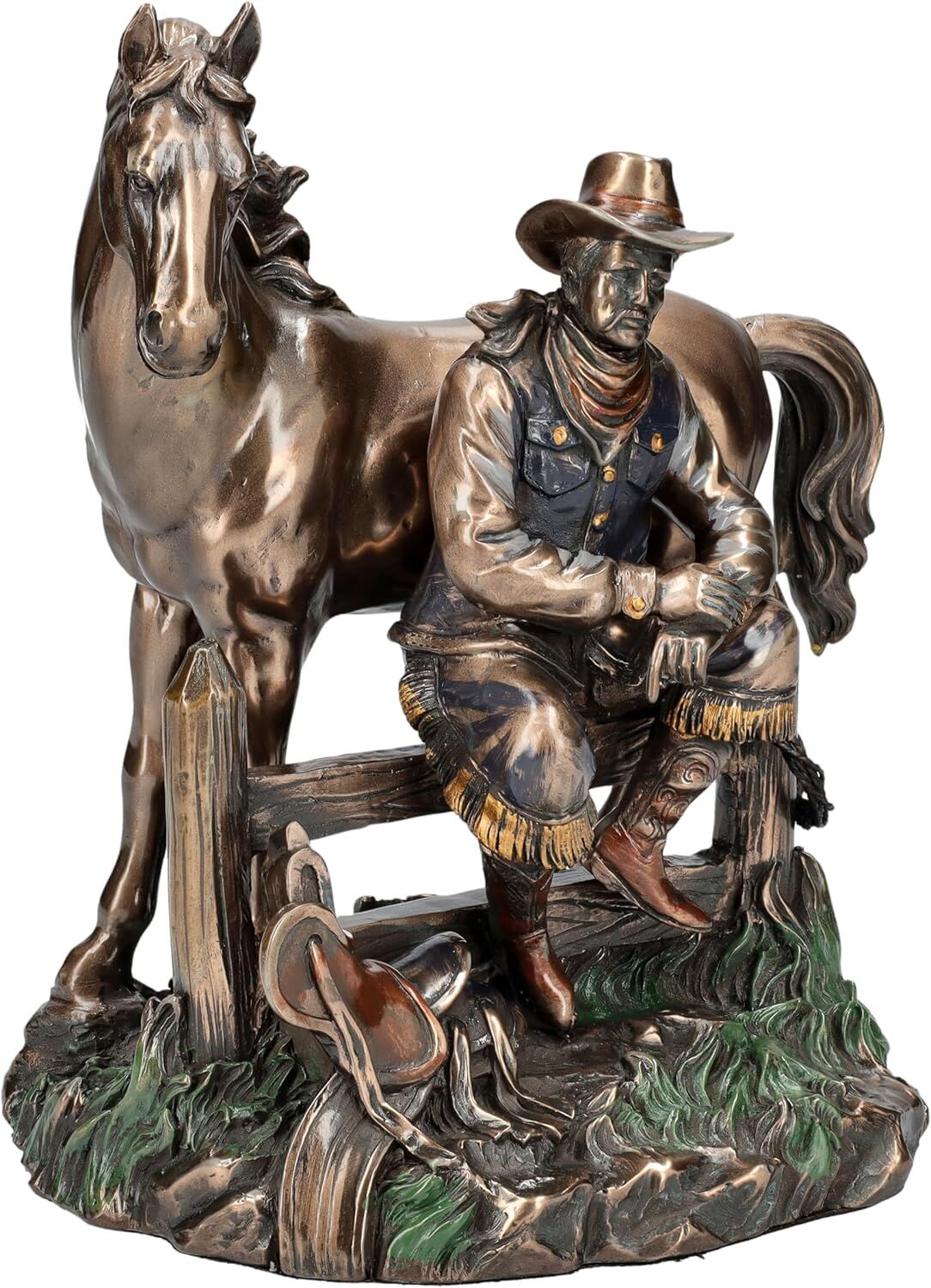 Pacific Trading Cowboy Tranquility Statue, 7-In