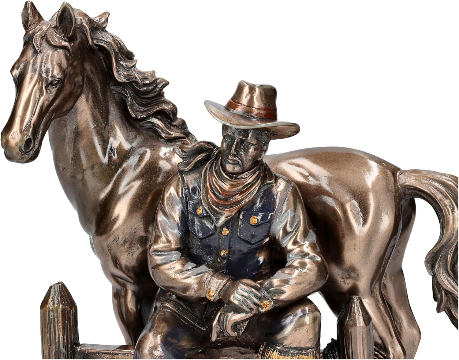 Pacific Trading Cowboy Tranquility Statue, 7-In
