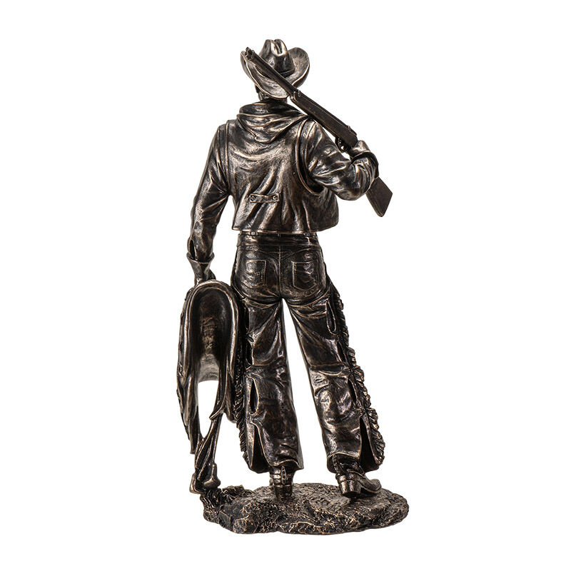 Pacific Trading Cowboy Decorative Metal Figure, 9-In X 6.5-In X 18-In