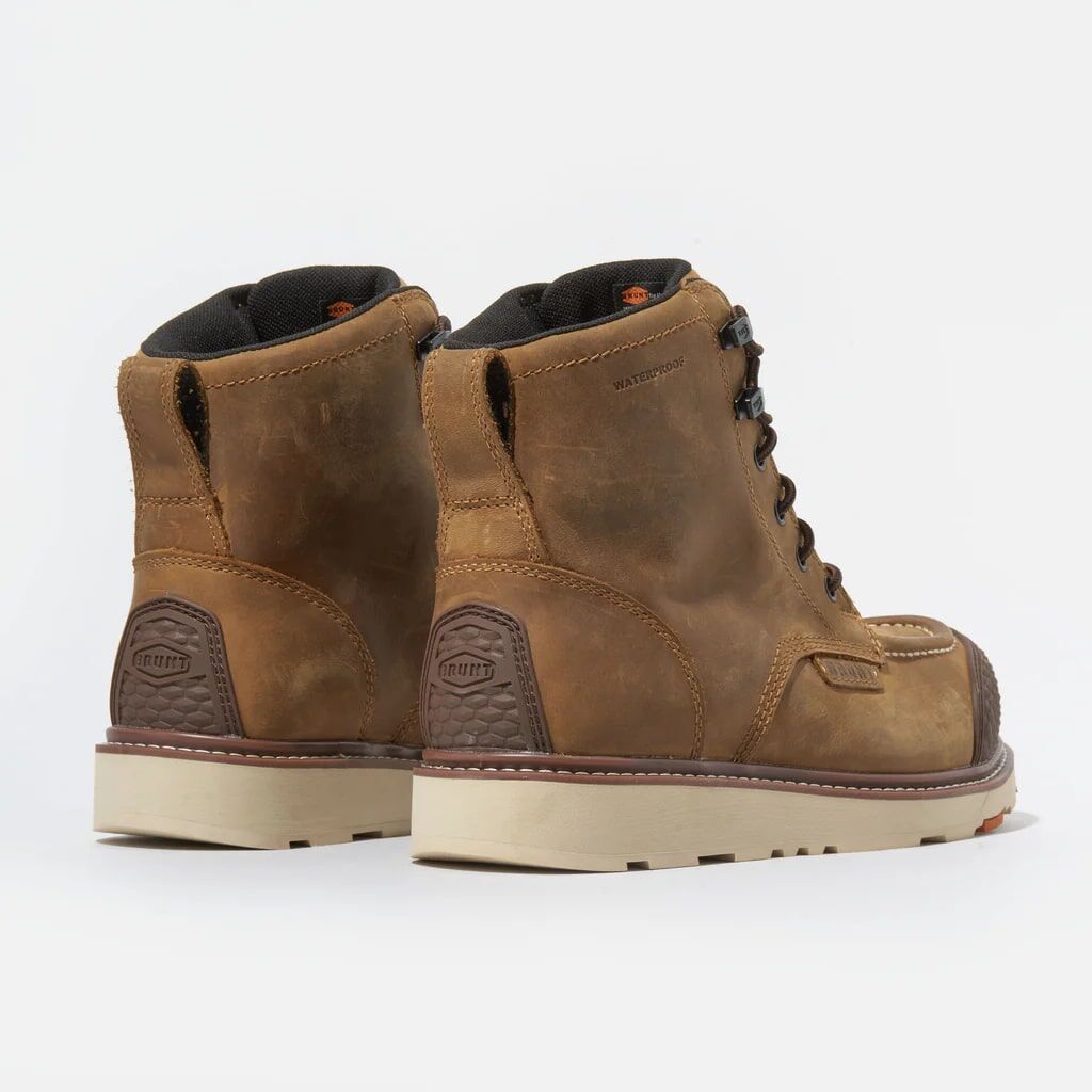 BRUNT Men's The Marin BRUNT Toe 6-In Waterproof Composite Toe Work Boot in Brown