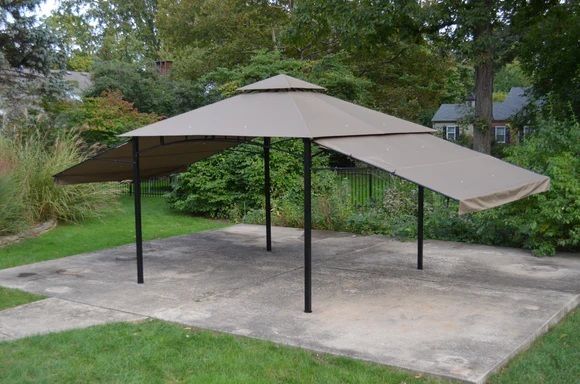 Backyard Expressions Gazebo with Two Extending Side Panels, 10-Ft