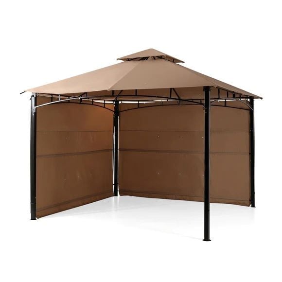 Backyard Expressions Gazebo with Two Extending Side Panels, 10-Ft x 10-Ft