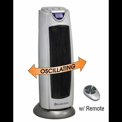 Comfort Zone Oscillating Ceramic Tower Heater