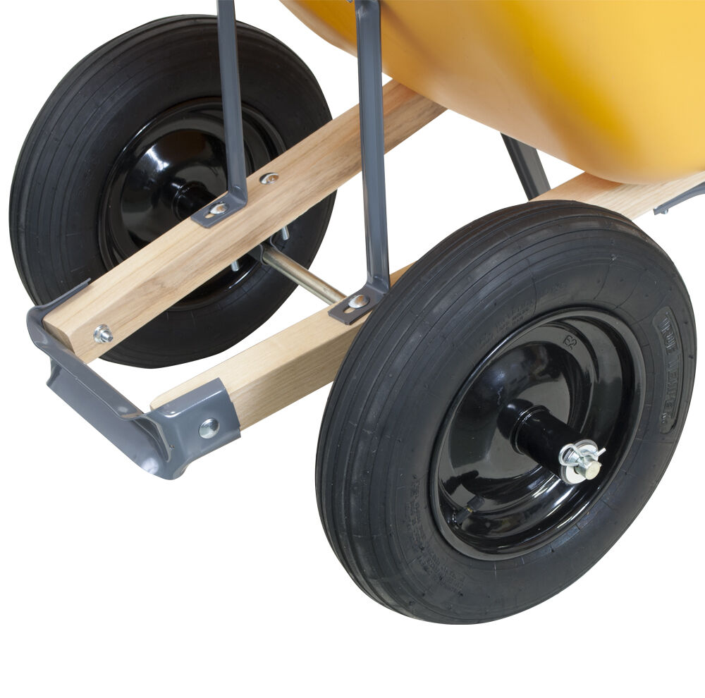 True Temper Poly Wheelbarrow With Dual Wheels, 8 cu. ft.