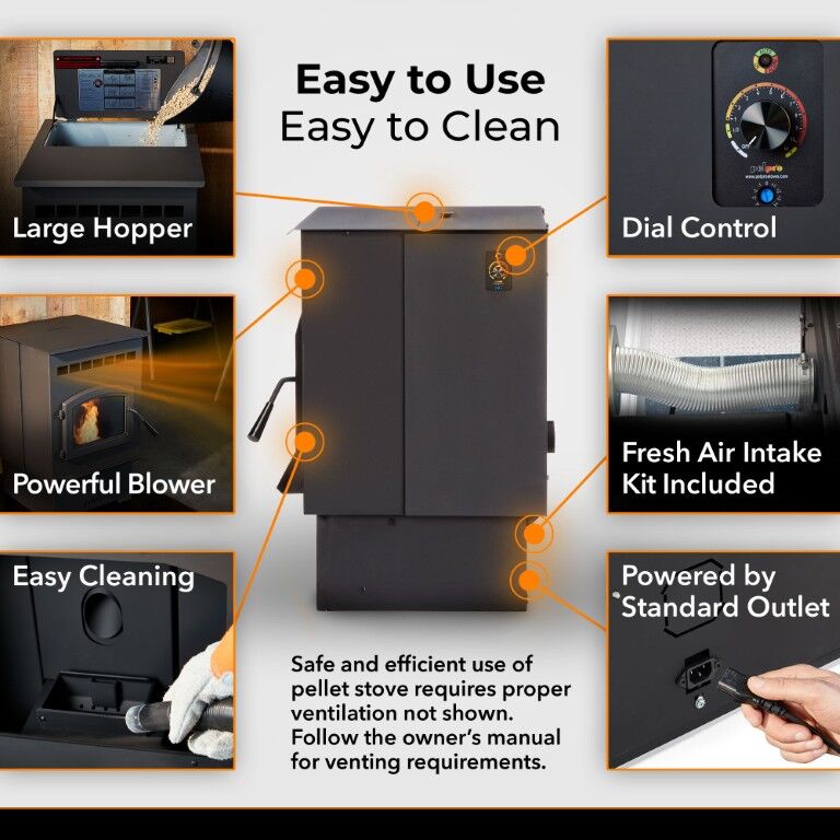 PelPro PP60-B Pellet Stove