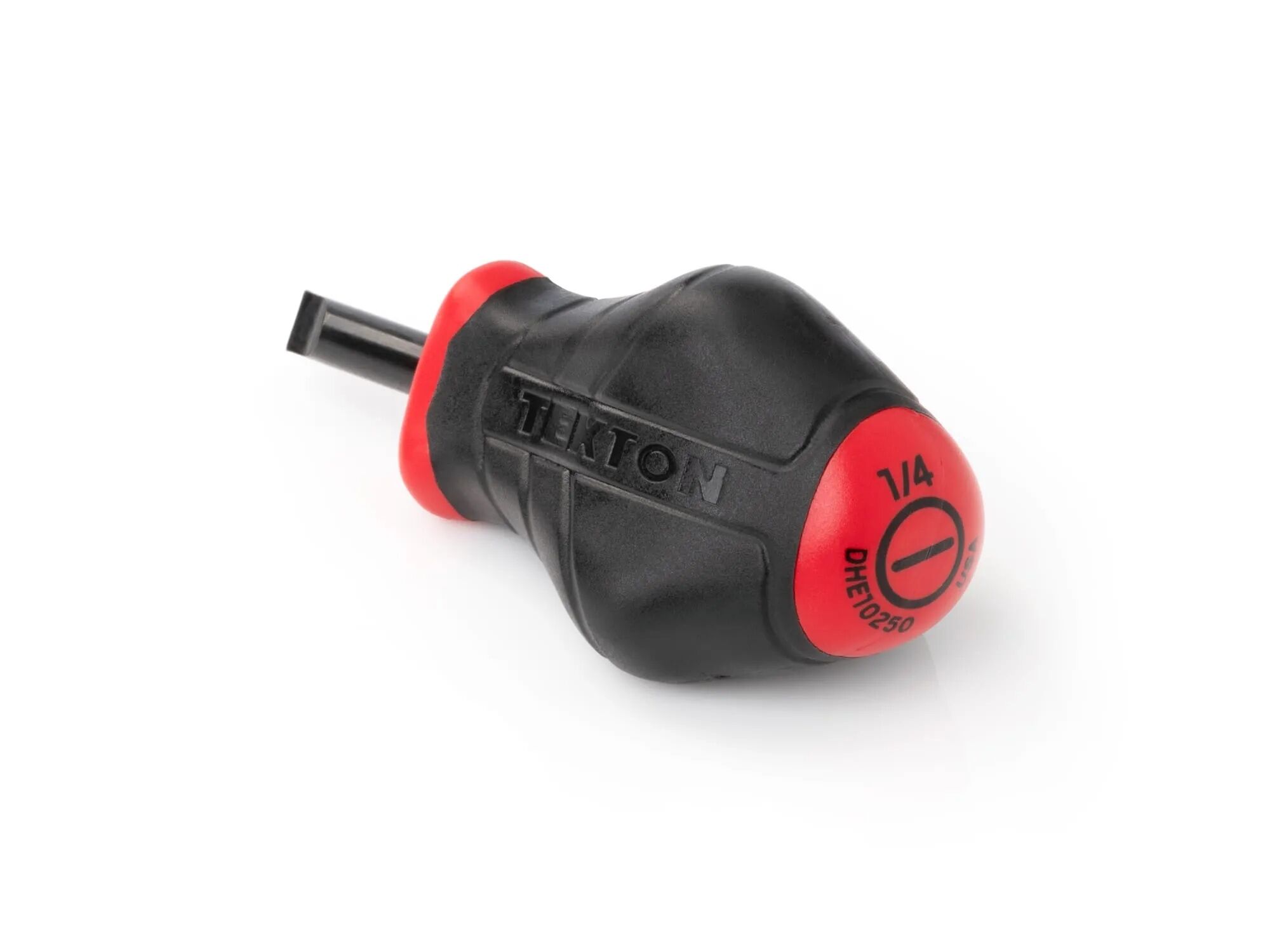 Tekton Stubby Slotted High-Torque Black Oxide Blade Screwdriver, 1/4-In
