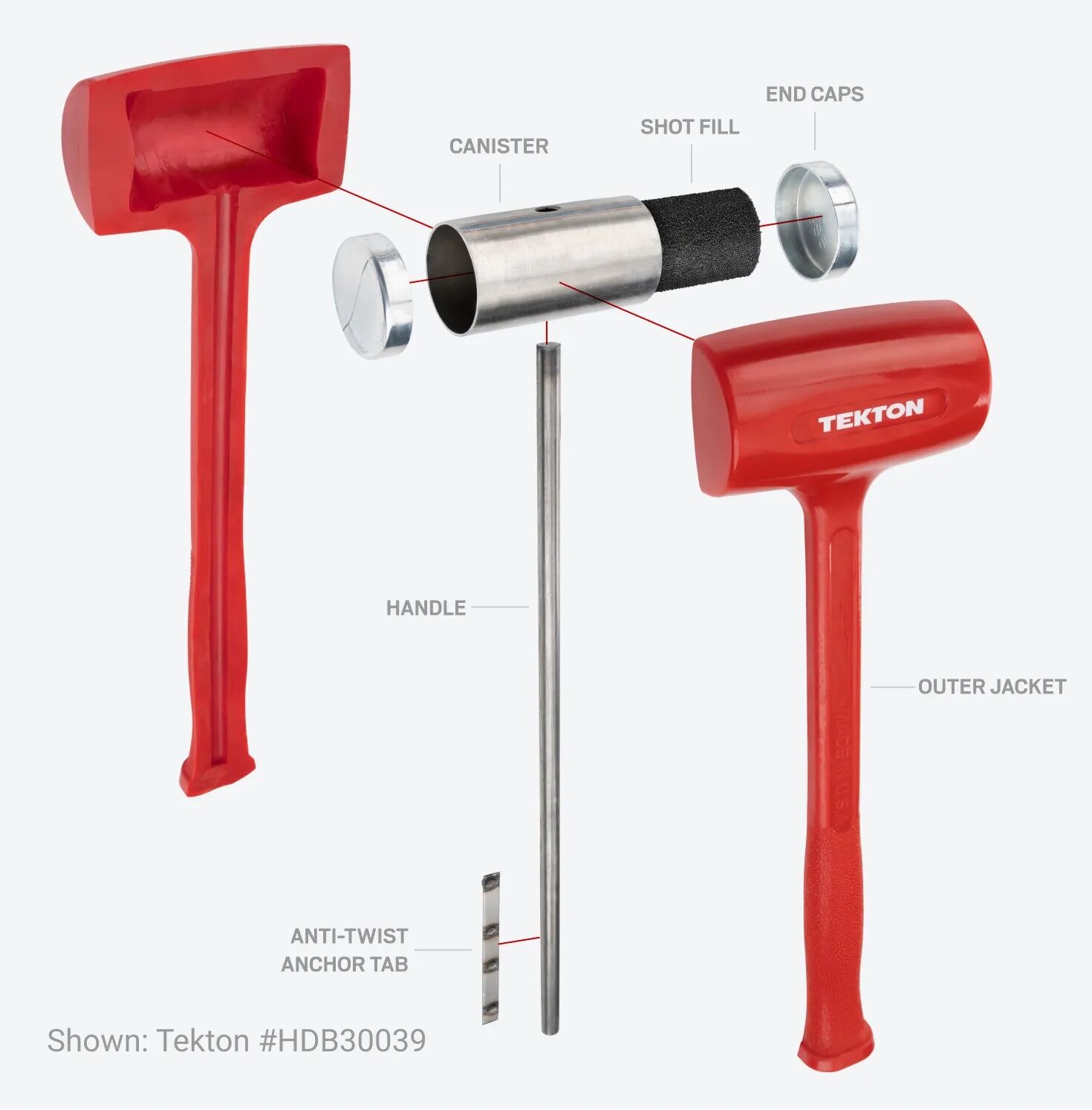 Tekton Dead Blow Hammer, 53-Oz