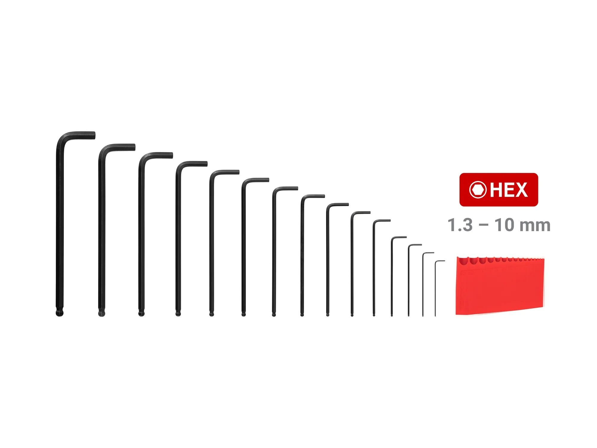 Tekton Ball End Hex L-Key Set With Holder, 15-Pc
