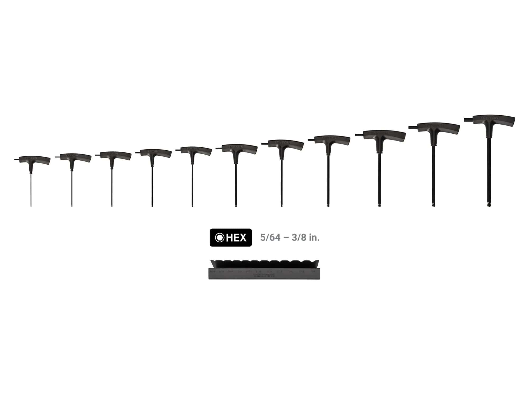 Tekton Imperial Ball End Hex T-Handle Key Set With Stand, 11-Pc