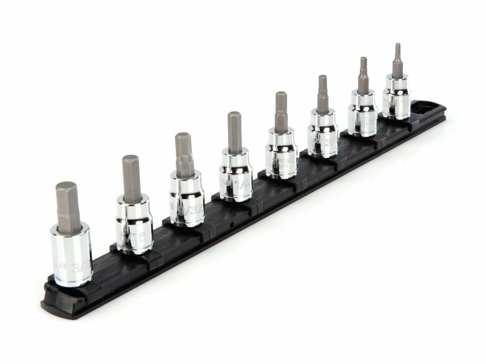 Tekton 3/8 Inch Hex Bit Socket Set, 8 Piece