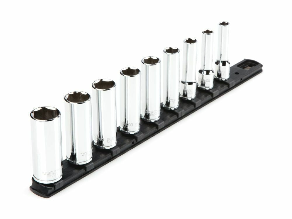 Tekton 3/8 Inch Deep 6-Point Socket Set, 9 Piece
