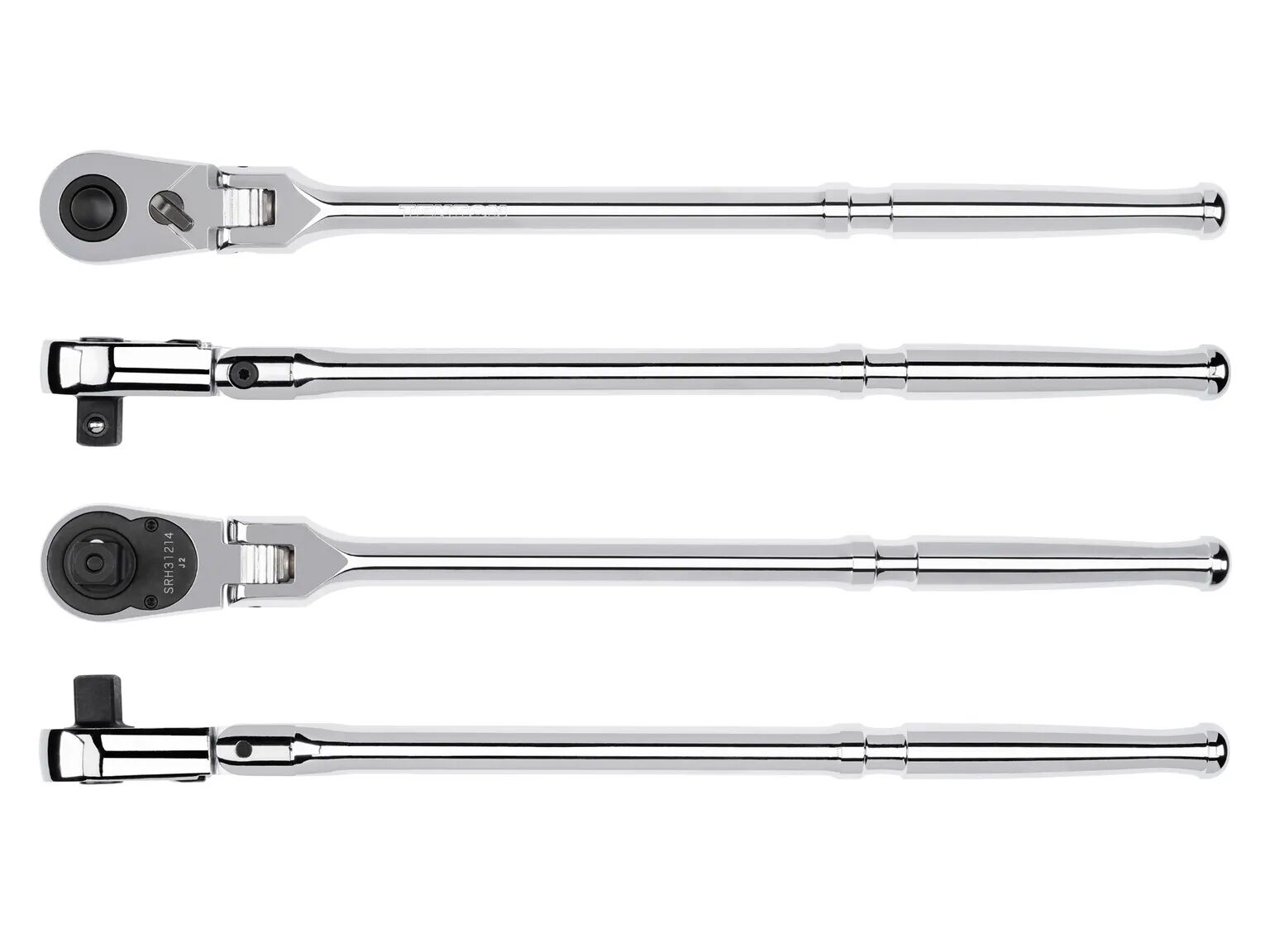 Tekton Polished Long Flex Head Quick-Release Ratchet, 1/2-In Drive, 14-In