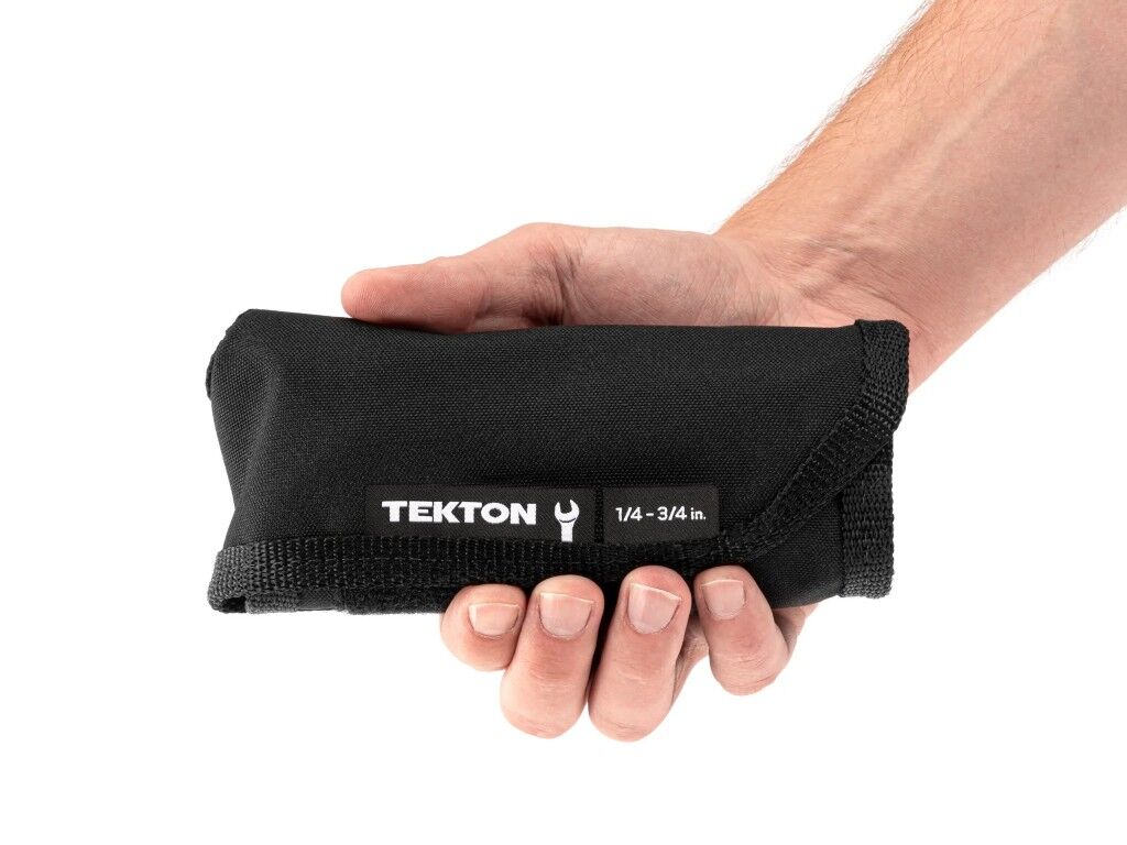 Tekton Stubby Combination Wrench Set With Pouch, 1/4-in - 3/4-In, 11-Pc