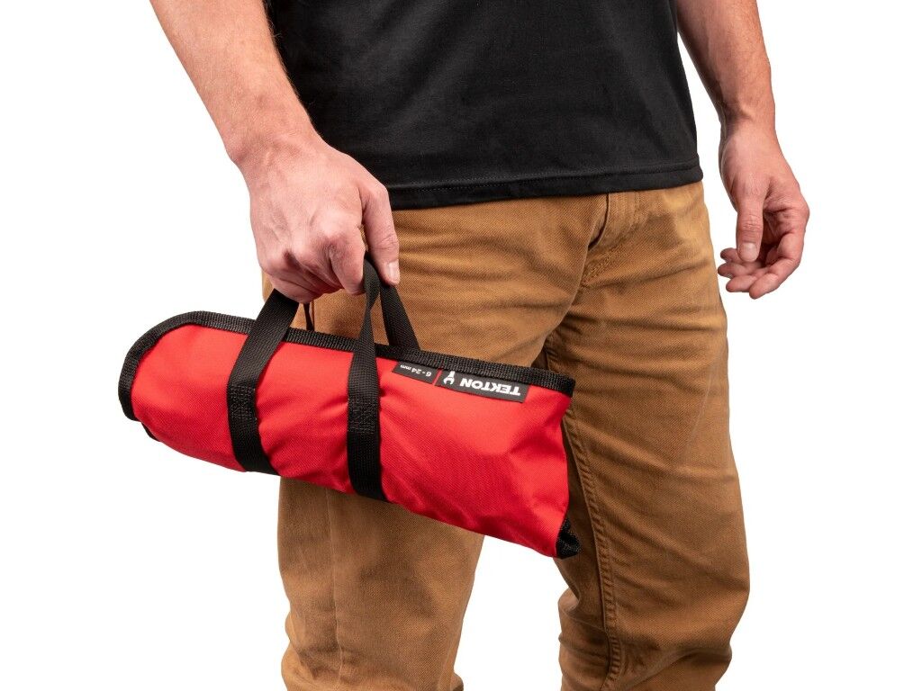 Tekton Flex Head 12-Point 6-24mm Ratcheting Combination Wrench Set with Pouch, 19-Pc