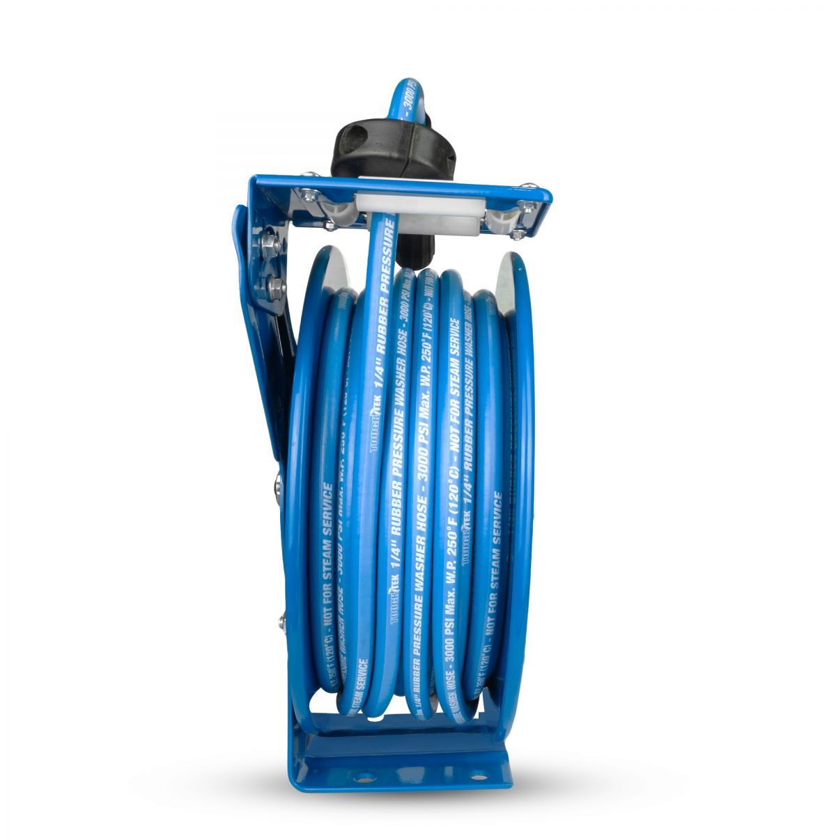 Tough-Tek Rubber Pressure Washing Hose Reel with 6-Ft Lead-in-Hose, 1/4-In x 50-Ft