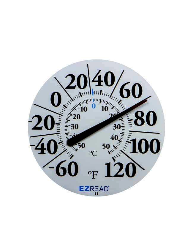 EZ Read 12.5 in Thermometer - White