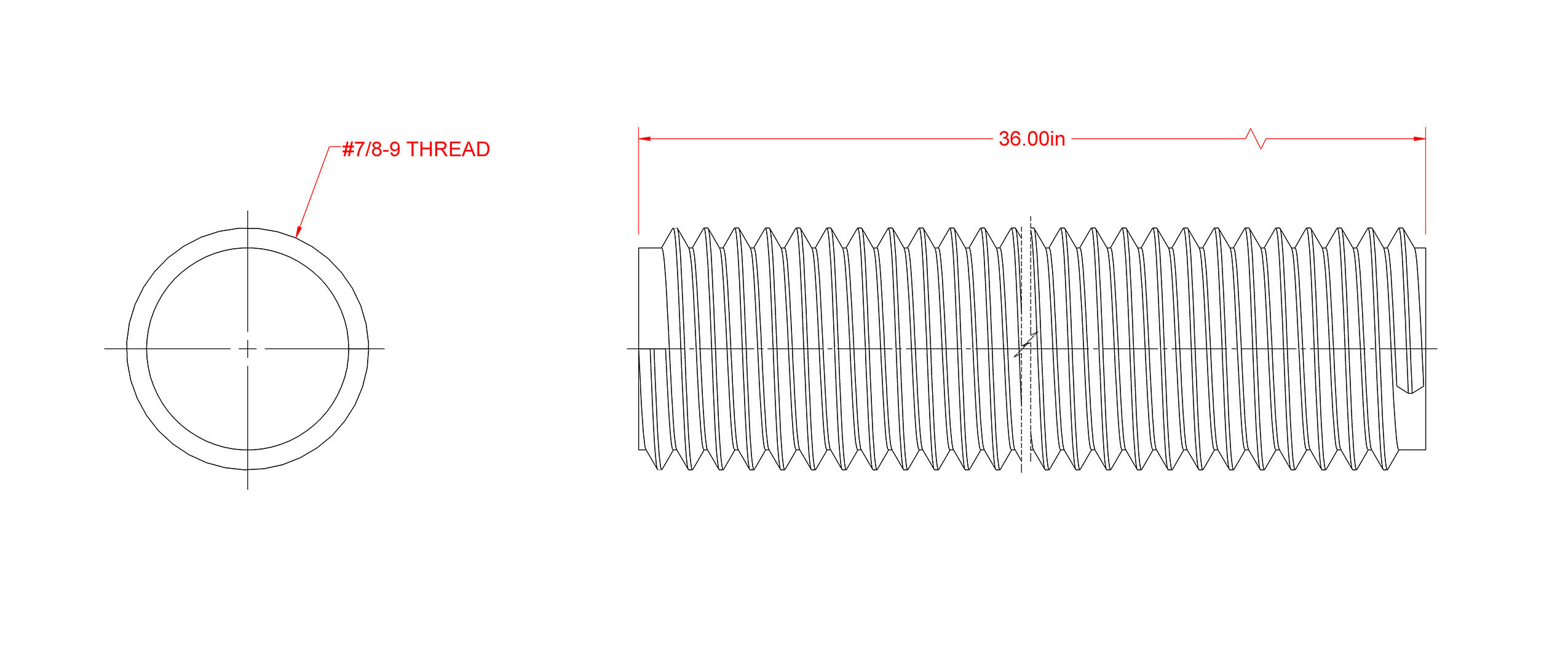 Hillman SteelWorks Zinc Plated Coarse Threaded Rod, 7/8-In - 11 x 3-Ft