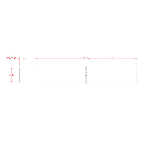 Hillman SteelWorks Weldable Steel Flat, 3/16-In x 3/4-In x 3-Ft