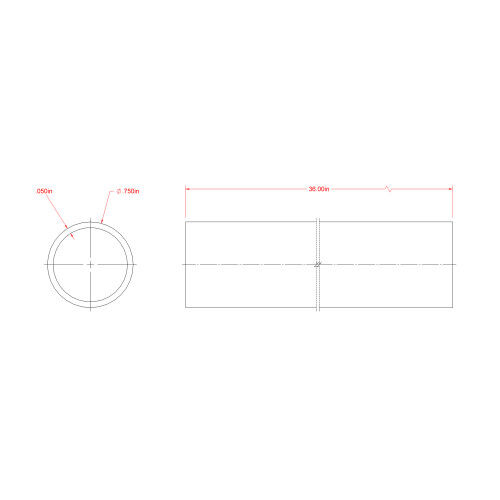 Hillman SteelWorks Weldable Steel Round Tube, 3/4-In x 3-Ft