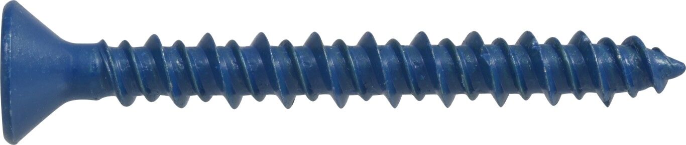 Hillman Blue Flat-Head Phillips Tapper Concrete Screw Anchors, 1/4-In x 3 3/4-In, 10-Pc