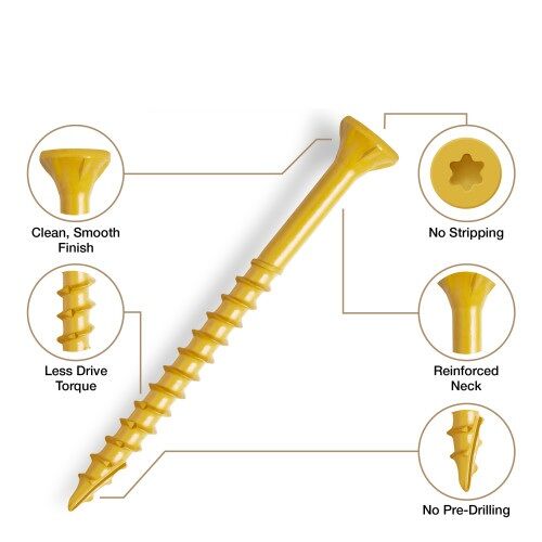 Hillman Deck Plus Tan Deck Screws, #8 x 1-5/8-In, 75-Pk