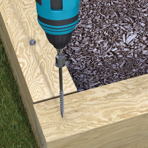 Hillman Power Pro Timber-Tite Landscape Screws, 1/4-In x 10-In, 50-Pk