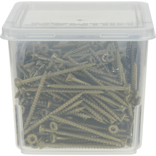 Hillman Power Pro Premium Exterior Wood Screws, #10 X 3-In, 5-Lb Box