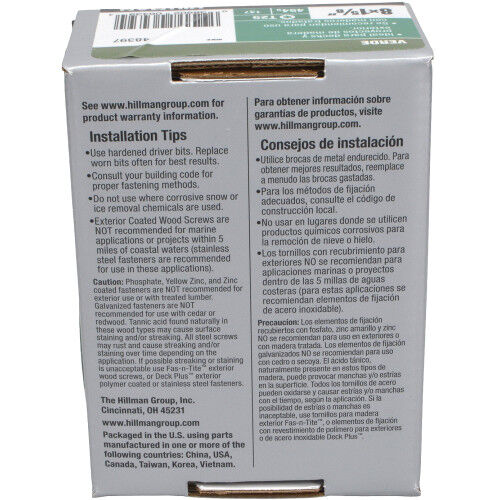 Hillman Deck Plus Green #8 X 1 5/8-In Deck Screws, 1-Lb