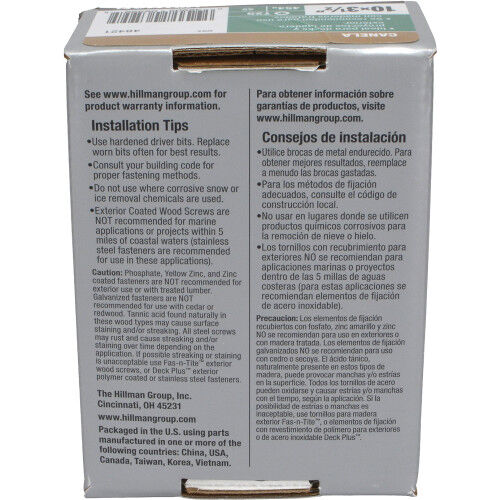 Hillman Deck Plus Tan Deck #10 X 3 1/2-In Screws, 1-Lb
