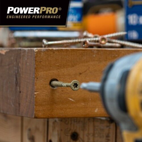 Hillman Power Pro Premium Exterior Wood Screws, #10 X 2-1/2 In, 5-Lb Box