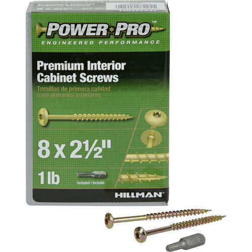 Hillman Power Pro Truss Head Star Drive Cabinet Screws, #8 x 2-1/2-In, 104-Pk